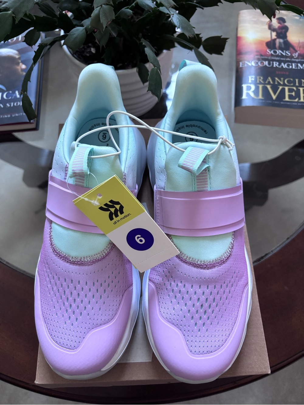 all in motion Lavender and Mint Slip-On Sneakers for Women